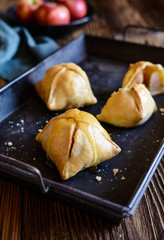 Baked apple dumplings with honey