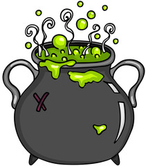 Halloween black cauldron