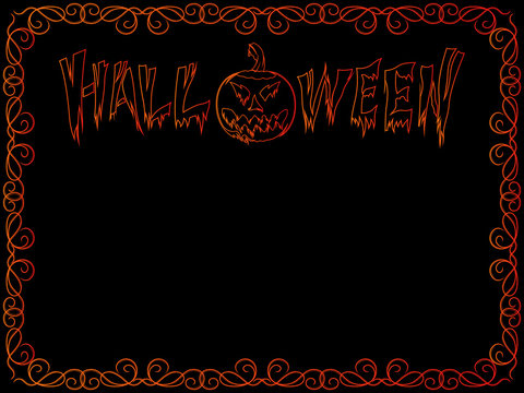 Vector scary postcard for Halloween