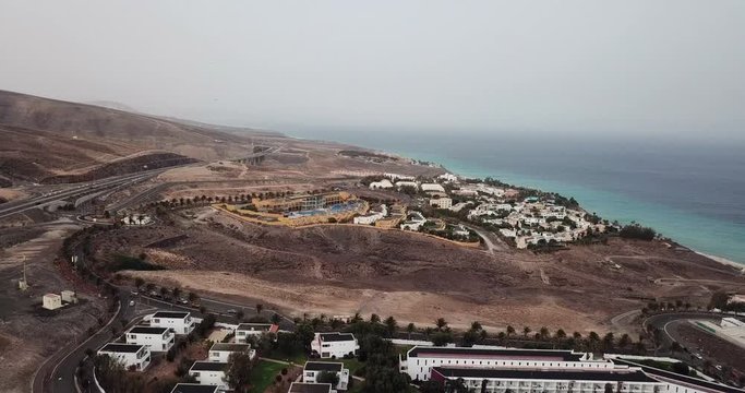 Aerial view of a seaside resort in Fuerteventura 4, Canary Islands, Spain