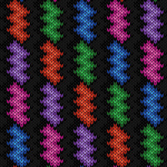 Colorful knitted seamless pattern