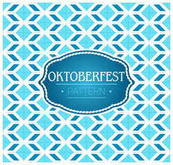 Oktoberfest pattern, Background texture and emblem with traditional bavarian colors