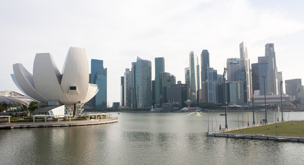Singapore Skyline with ArtScience Museum