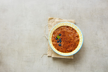 Blueberry smoothie bowl
