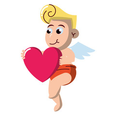 Cupid with heart