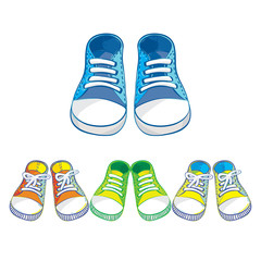 set of  kids sneakers