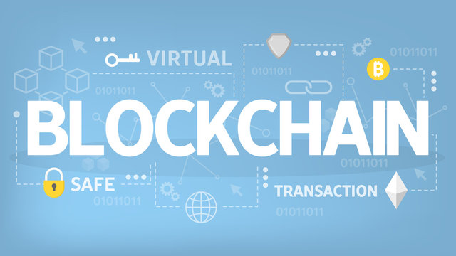 Blockchain concept. Idea of safe financial transactions