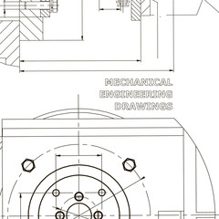 Mechanics. Technical design. Engineering style. Mechanical. Blue