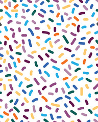 Fototapeta na wymiar Seamless pattern with confetti on a white background