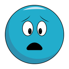 Fototapeta premium Worried chat emoticon