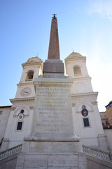 Rome Italy. Church of the Most Holy Trinity of the Mountains at spanish square