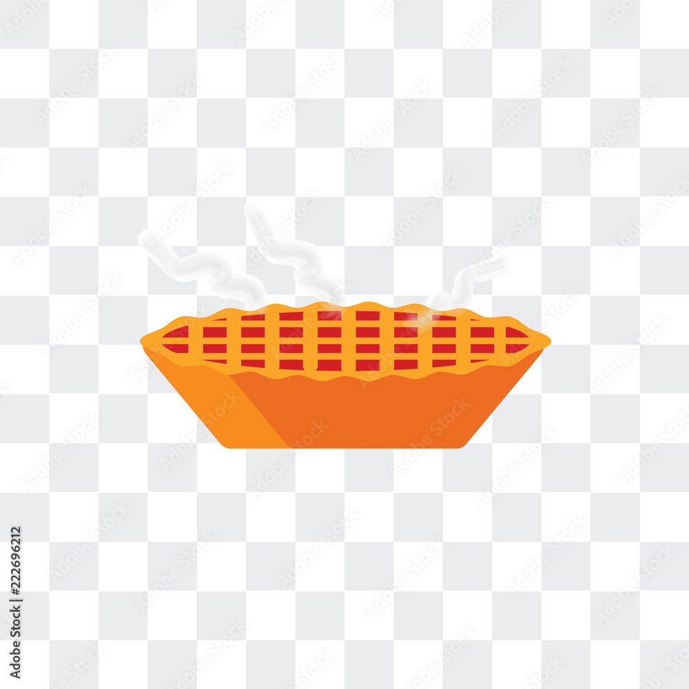 Poster pie icon isolated on transparent background. modern and editable pie icon. simple icons vector illus