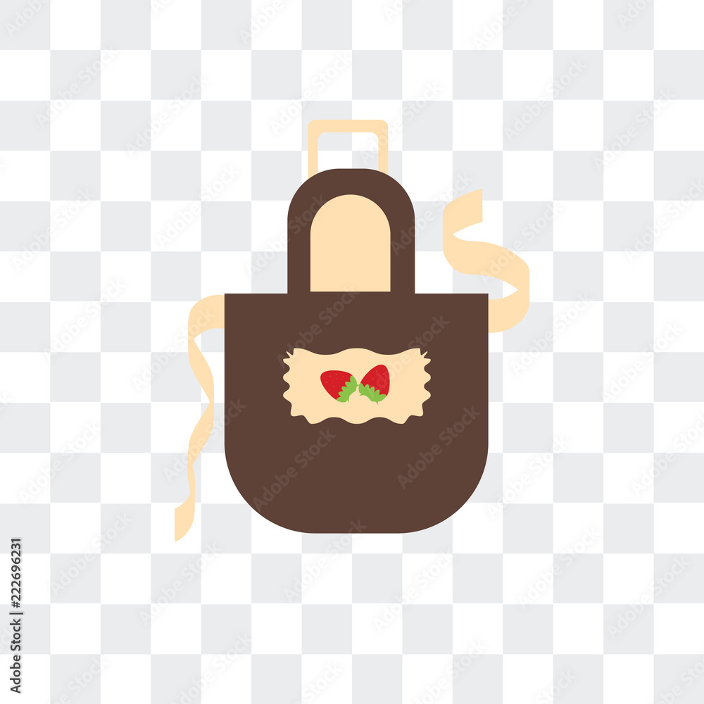 Poster apron icon isolated on transparent background. modern and editable apron icon. simple icons vector i