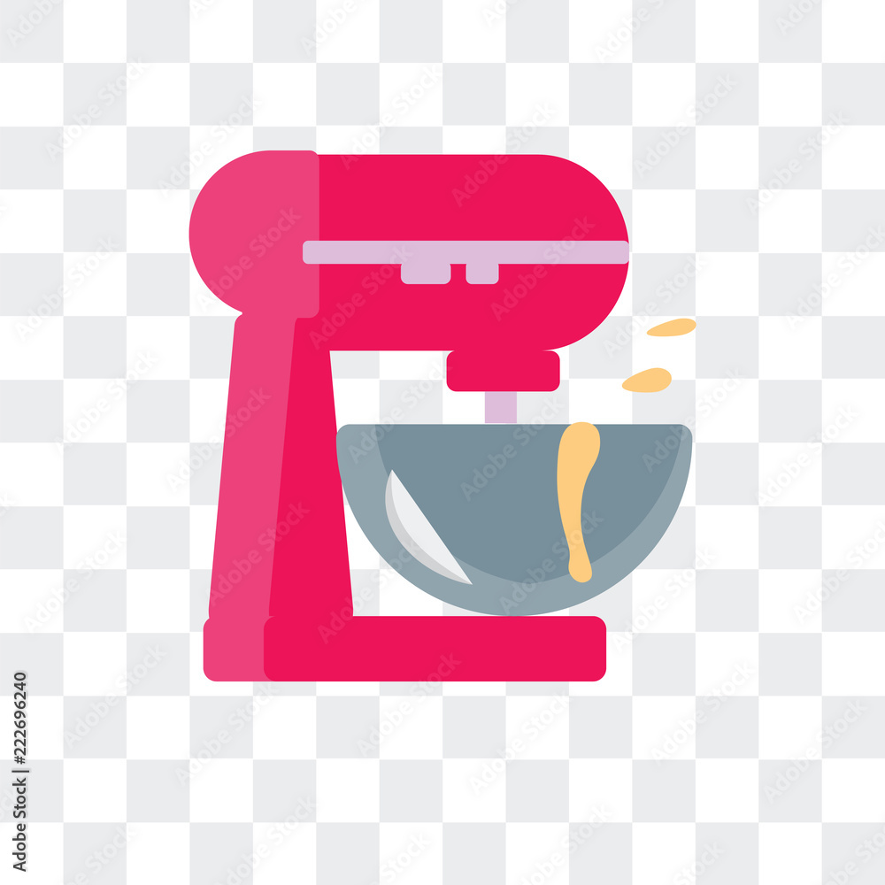 Poster mixer icon isolated on transparent background. modern and editable mixer icon. simple icons vector i