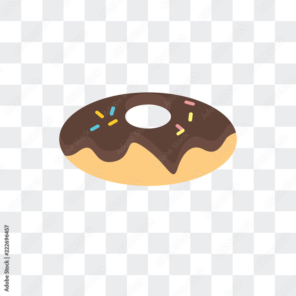 Poster donut icon isolated on transparent background. modern and editable donut icon. simple icons vector i