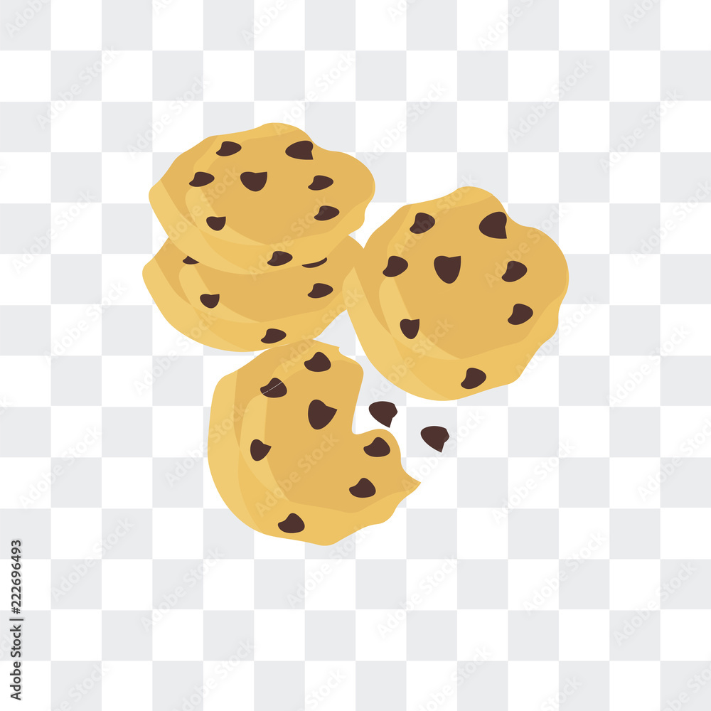 Poster cookie icon isolated on transparent background. modern and editable cookie icon. simple icons vector