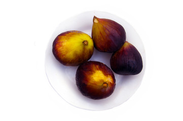 Four big figs in white background