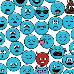 Emoticons pattern background