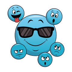 Set of chat emoticons