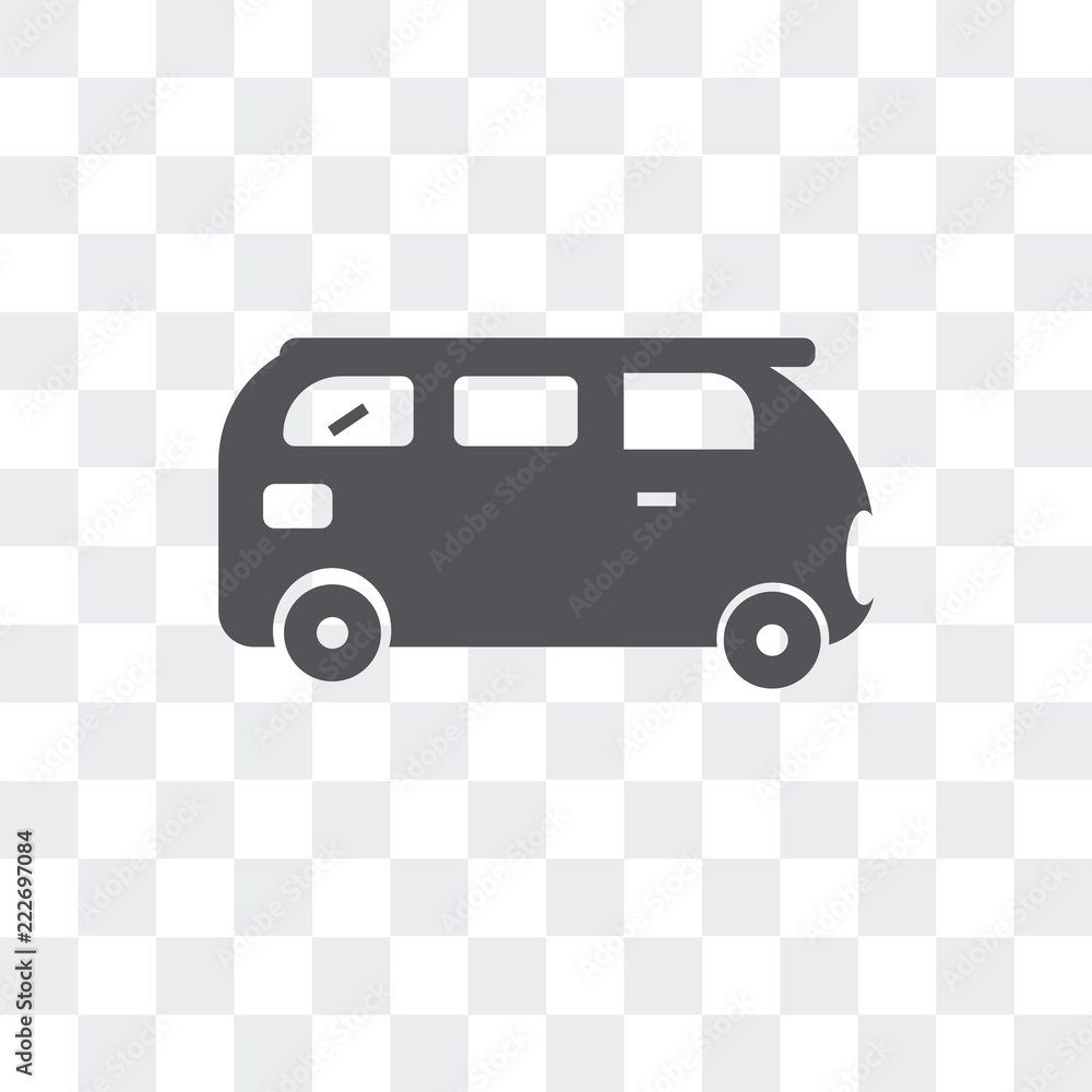 Poster bus icon isolated on transparent background. modern and editable bus icon. simple icons vector illus