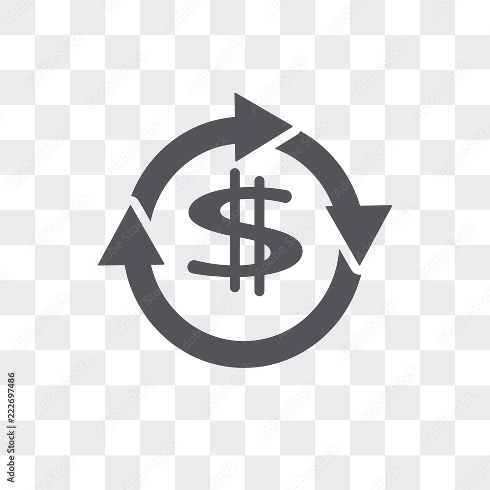 Poster dollar icon isolated on transparent background. modern and editable dollar icon. simple icons vector
