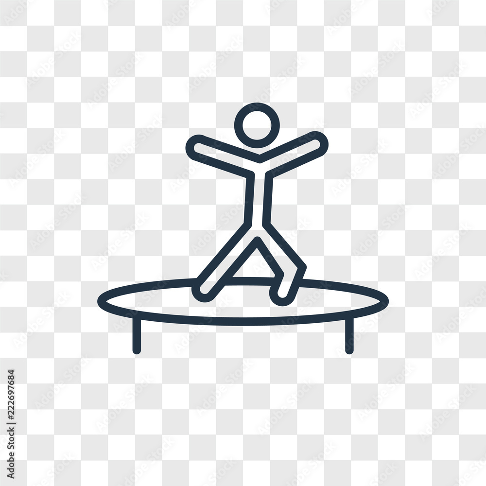 Poster jumping icons isolated on transparent background. modern and editable jumping icon. simple icon vect