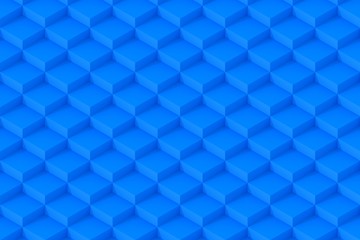 Blue Square Abstract Background. Cube Background. 3D Render Background