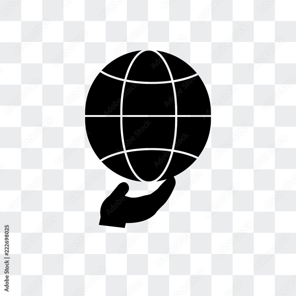 Poster global icon isolated on transparent background. modern and editable global icon. simple icons vector