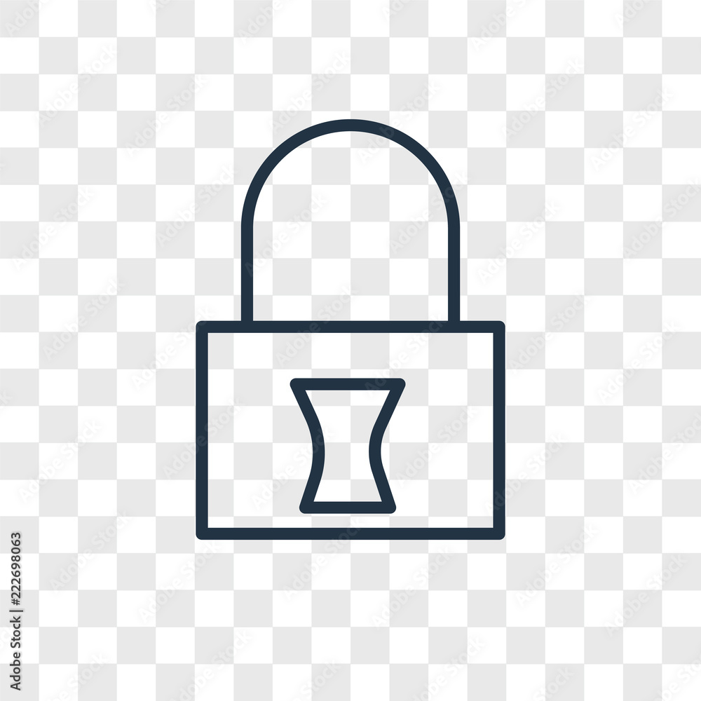 Poster padlock icons isolated on transparent background. modern and editable padlock icon. simple icon vect