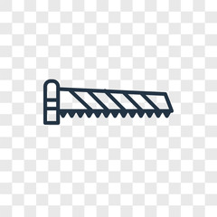 Fototapeta premium saw icons isolated on transparent background. Modern and editable saw icon. Simple icon vector illustration.