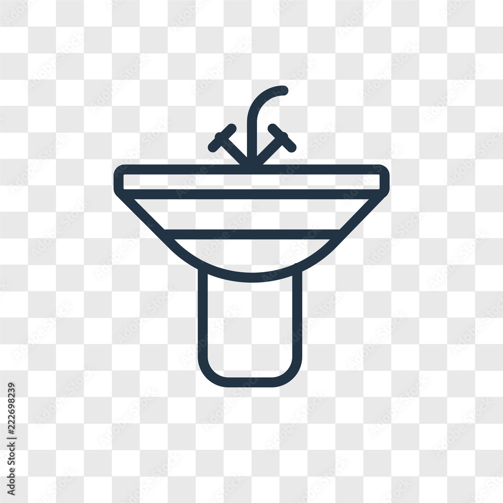 Poster sink icons isolated on transparent background. modern and editable sink icon. simple icon vector ill