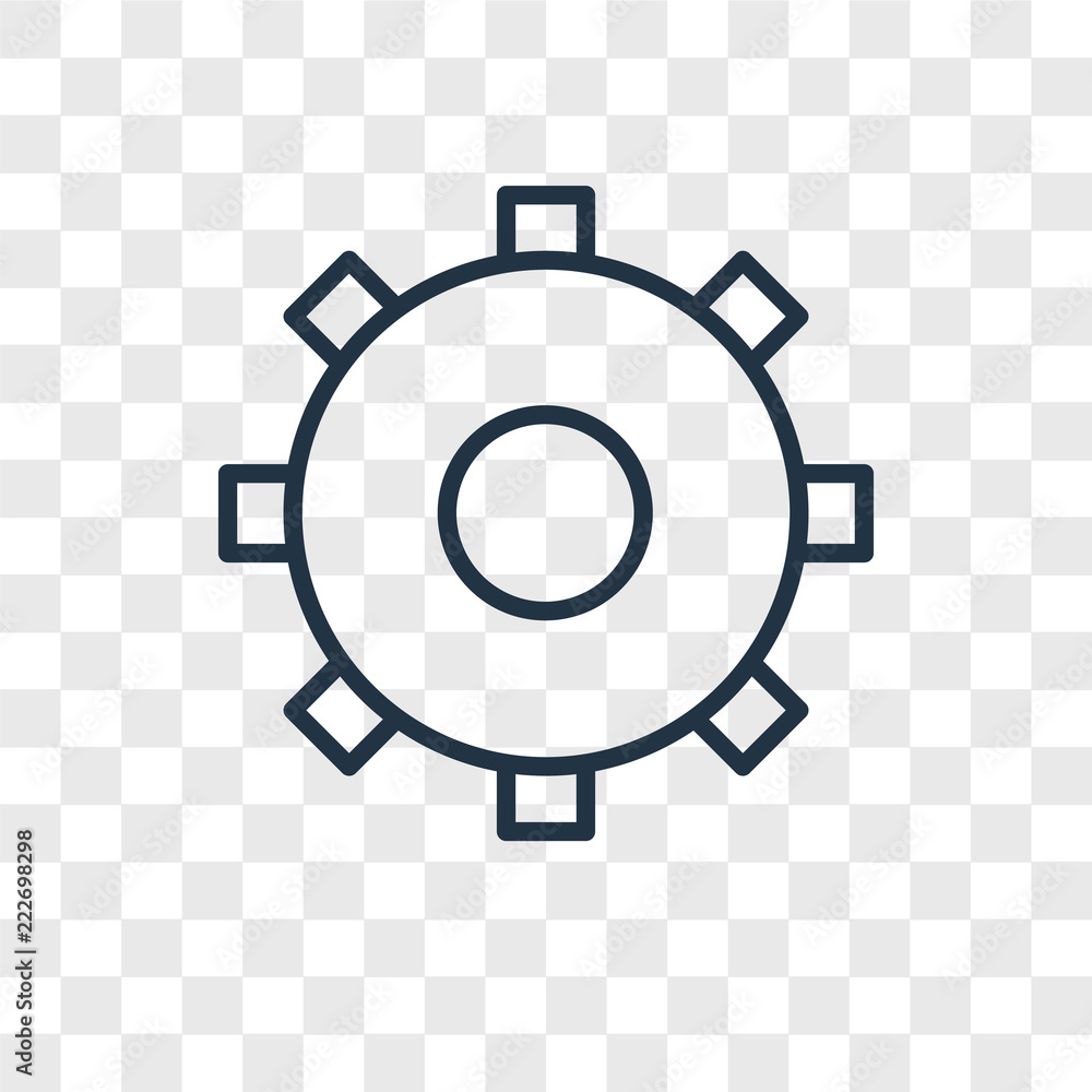 Poster settings icons isolated on transparent background. modern and editable settings icon. simple icon ve