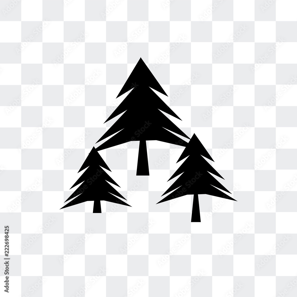 Poster forest icon isolated on transparent background. modern and editable forest icon. simple icons vector