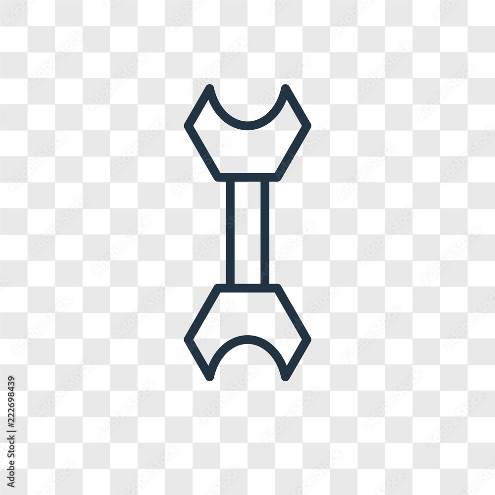 Poster wrench icons isolated on transparent background. modern and editable wrench icon. simple icon vector