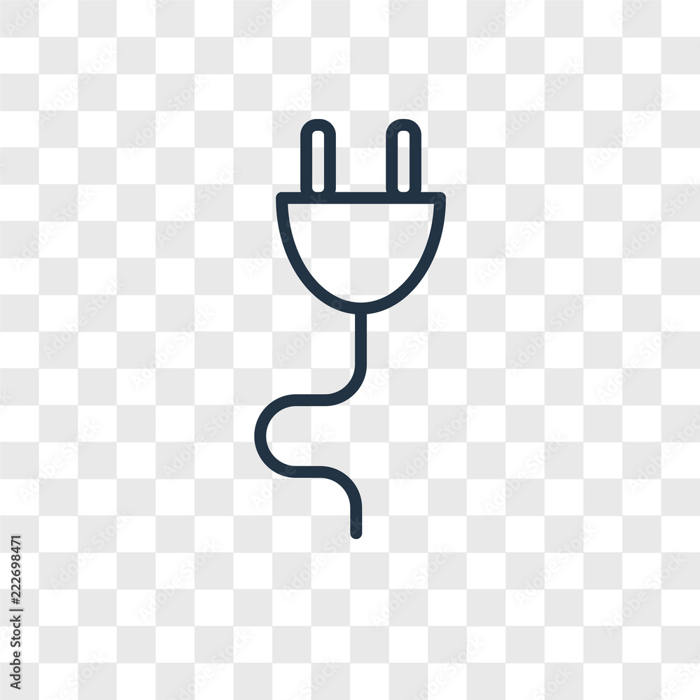Poster plug icons isolated on transparent background. modern and editable plug icon. simple icon vector ill