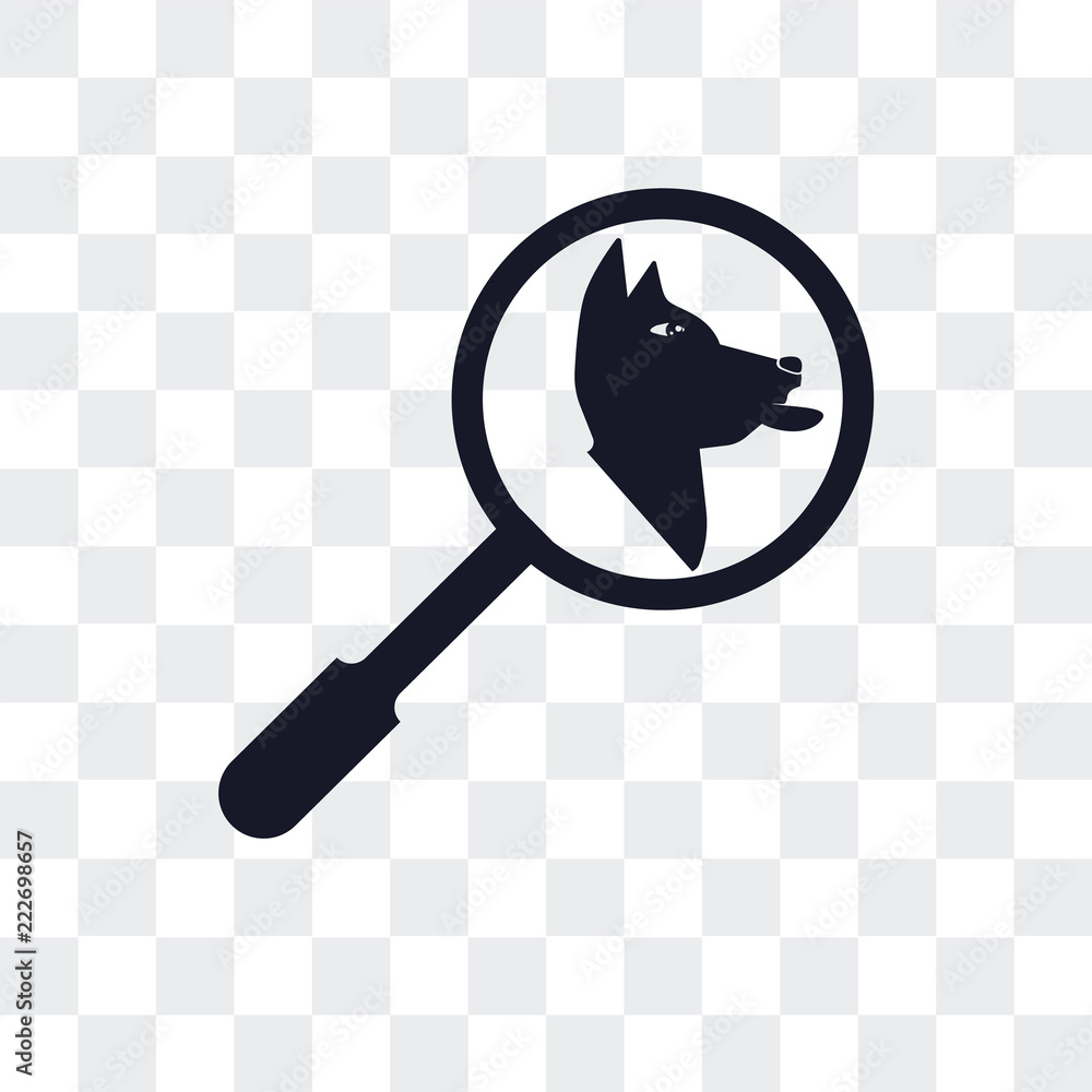 Poster search icon isolated on transparent background. modern and editable search icon. simple icons vector
