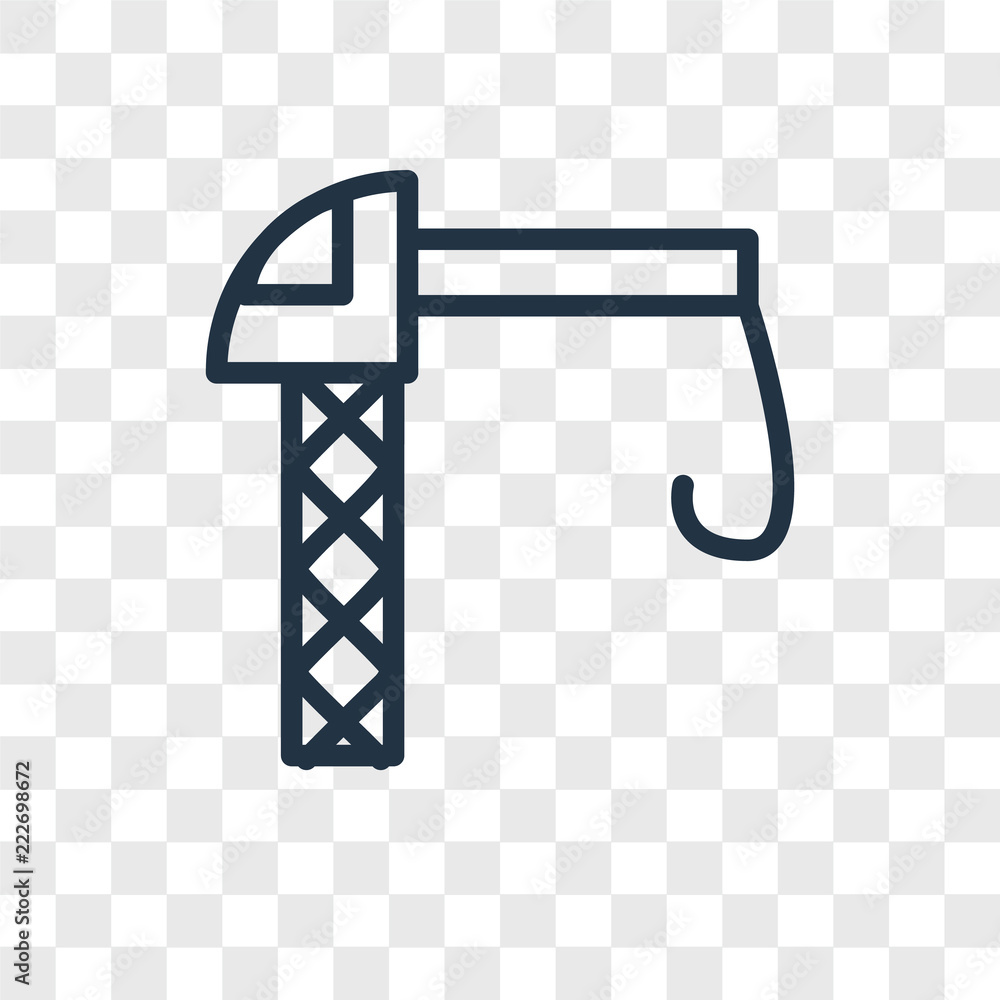 Poster crane icons isolated on transparent background. modern and editable crane icon. simple icon vector i