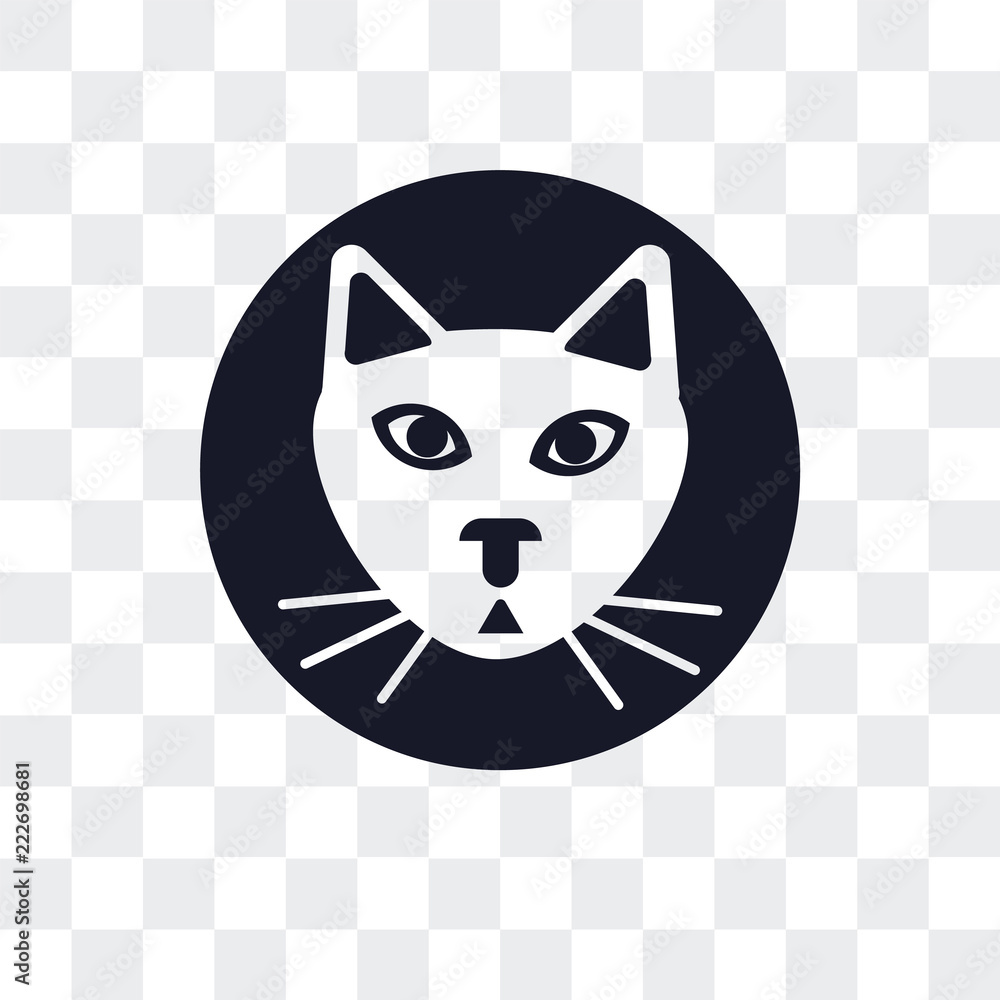 Aufkleber cat icon isolated on transparent background. modern and editable cat icon. simple icons vector illus