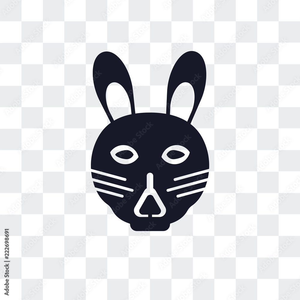 Poster rabbit icon isolated on transparent background. modern and editable rabbit icon. simple icons vector