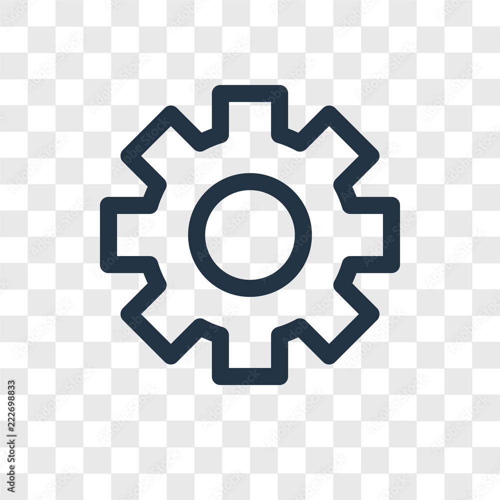 Poster settings icons isolated on transparent background. modern and editable settings icon. simple icon ve