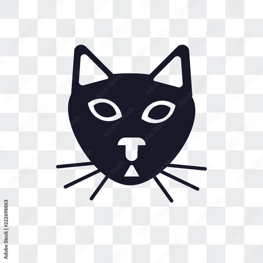 Poster cat icon isolated on transparent background. modern and editable cat icon. simple icons vector illus