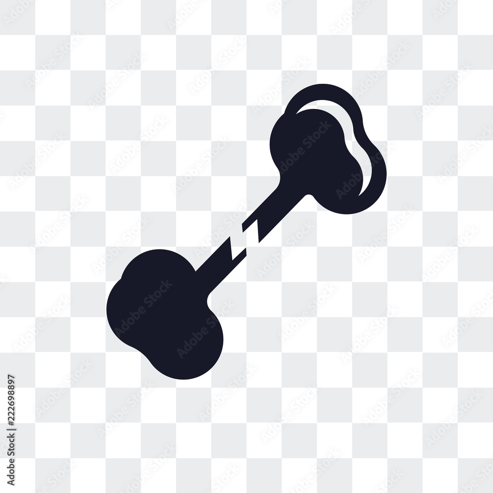 Poster bone icon isolated on transparent background. modern and editable bone icon. simple icons vector ill