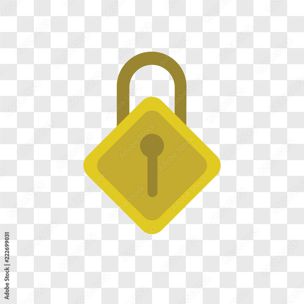 Poster locking icons isolated on transparent background. modern and editable locking icon. simple icon vect