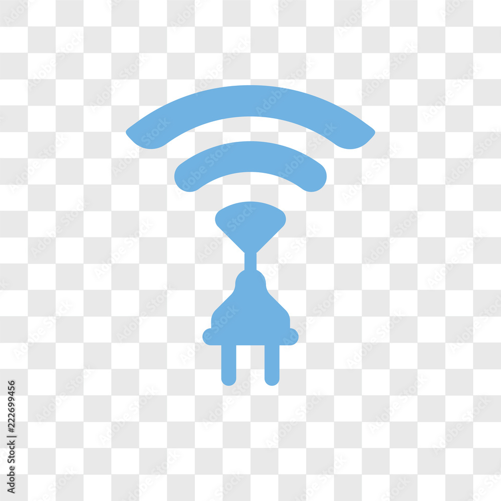 Poster wireless icons isolated on transparent background. modern and editable wireless icon. simple icon ve