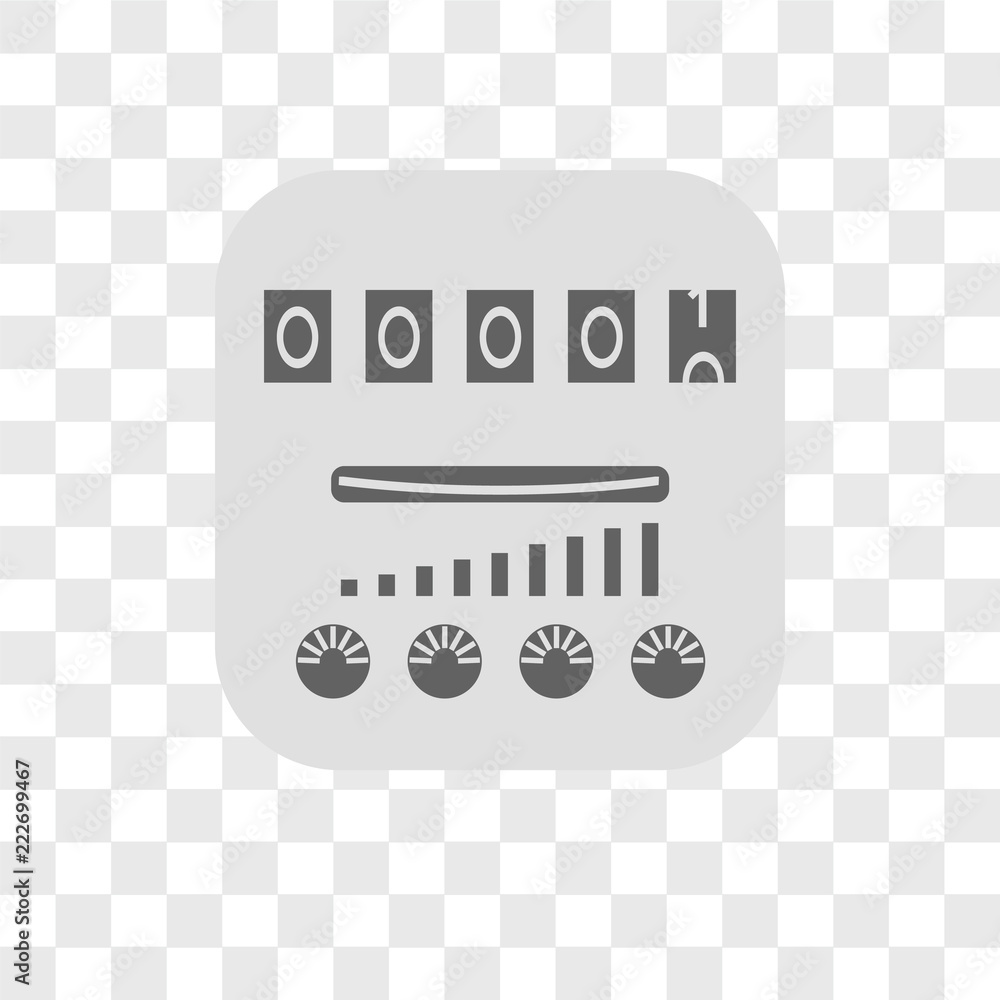 Poster meter icons isolated on transparent background. modern and editable meter icon. simple icon vector i