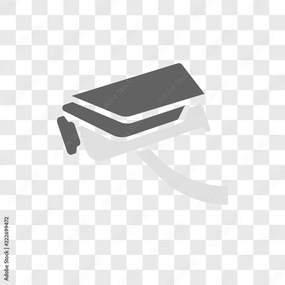 Aufkleber security camera icons isolated on transparent background. modern and editable security camera icon. 