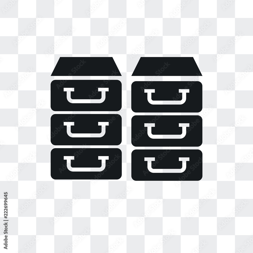 Poster archive icon isolated on transparent background. modern and editable archive icon. simple icons vect