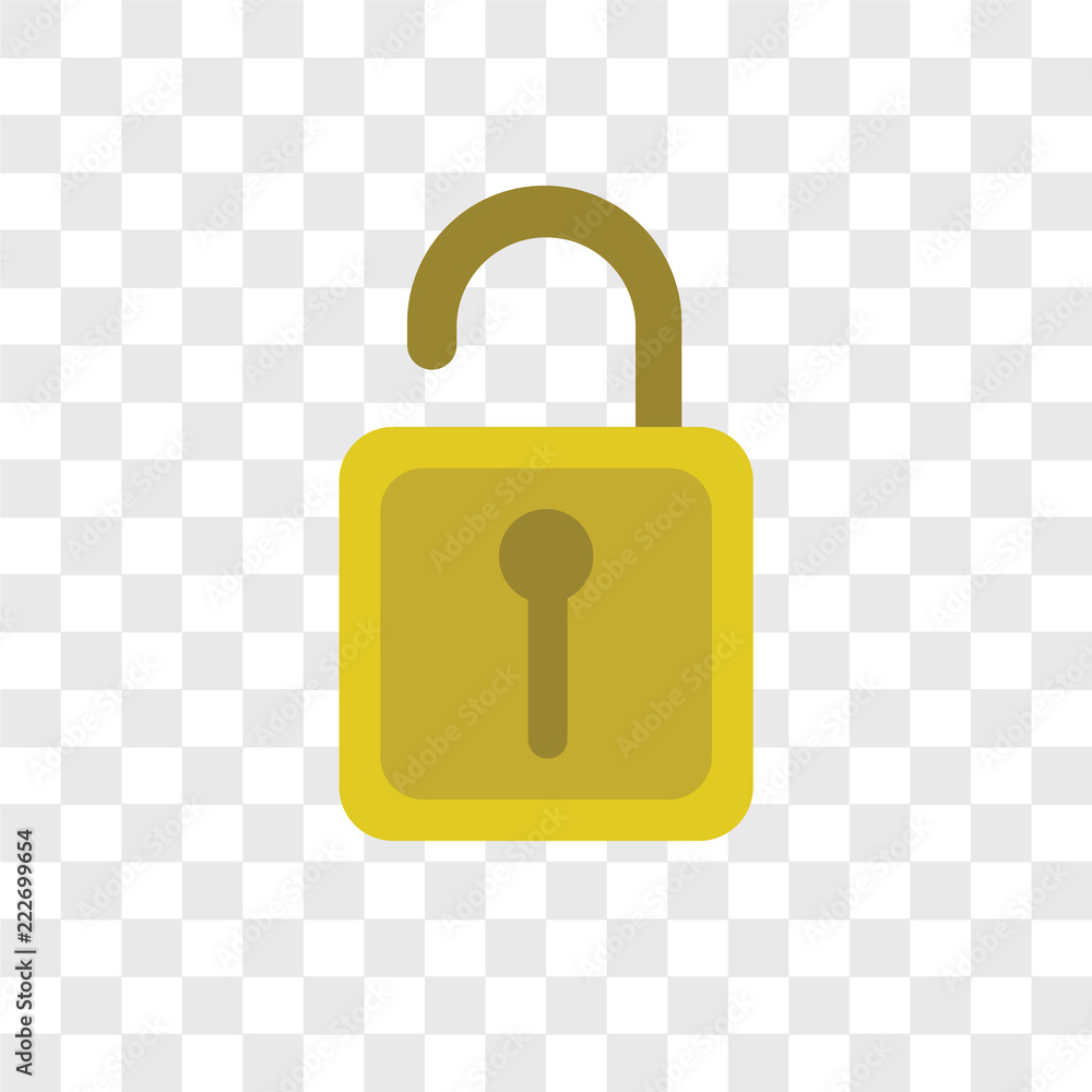 Poster unlock icons isolated on transparent background. modern and editable unlock icon. simple icon vector