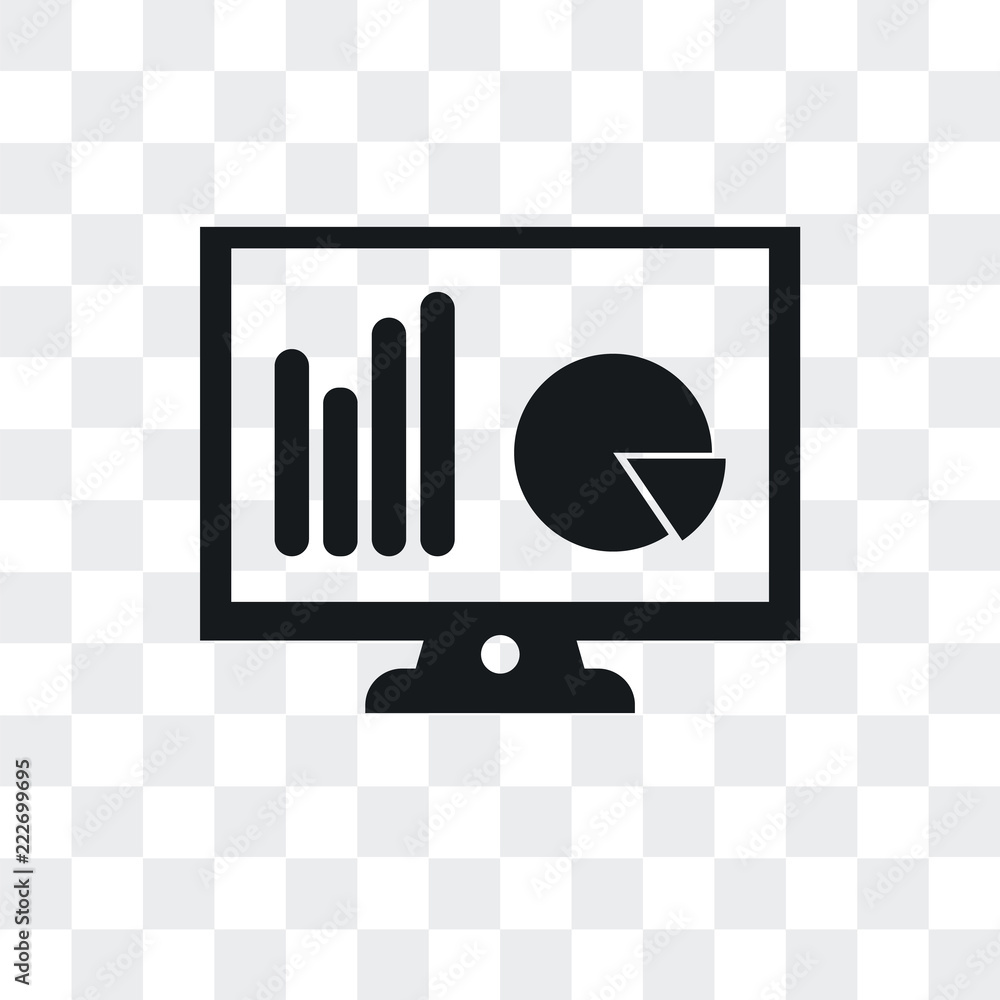 Poster monitor icon isolated on transparent background. modern and editable monitor icon. simple icons vect