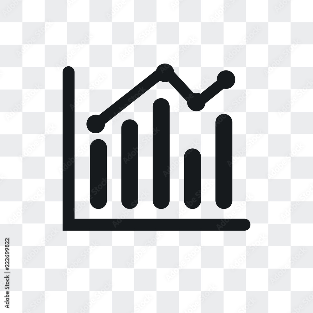 Poster bar chart icon isolated on transparent background. modern and editable bar chart icon. simple icons 
